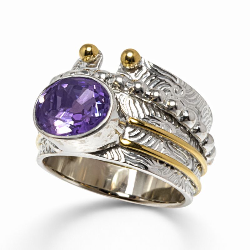 Amethyst Spinner Ring